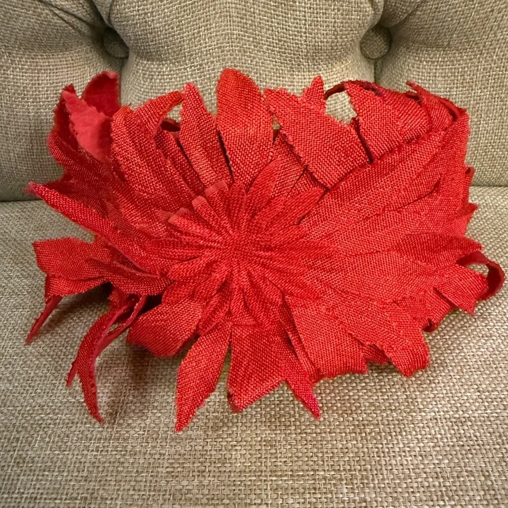 VTG Elegant Red Floral Headband Derby